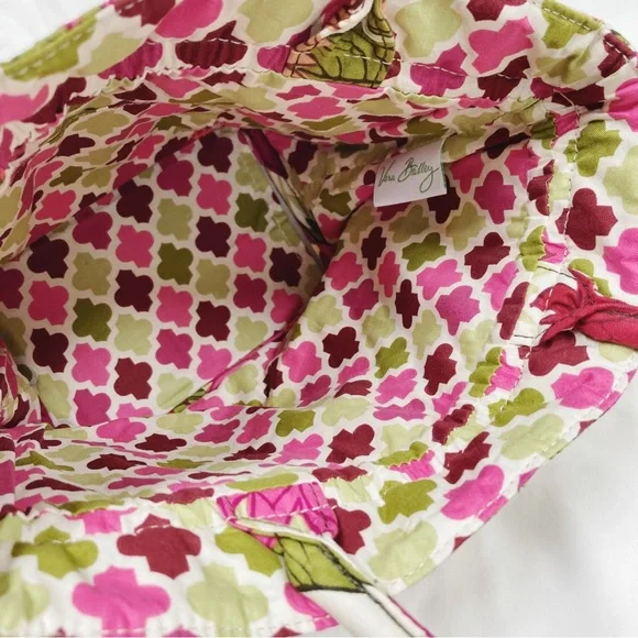 Vera Bradley Emma Hello Dahlia! NWT Quilted Cinch Purse Bucket Bag - Picture 7 of 9